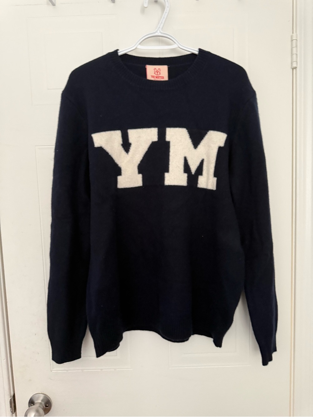 YM Logo Crewneck Sweater - Navy/White
